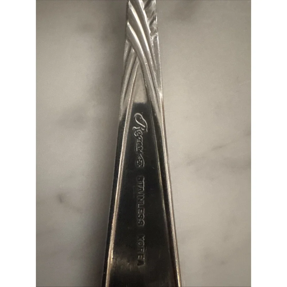 Rogers Stainless Korea Salad Forks  Braided Wheat Pattern Vintage (3)